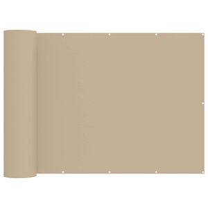 vidaXL Balkon Sichtschutz 200 x 400 cm Stoff mit PU-Beschichtung Beige