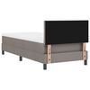 vidaXL Boxspringbett mit Matratze mit Kopfteil Taupe 90 x 190 cm Stoff