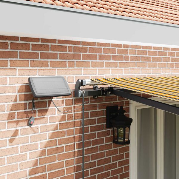 vidaXL Einziehbare Markise Mehrfarbig 500 x 300 cm Stoff