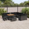 vidaXL Gartensofa-set 13 pcs Schwarz Poly-Rattan