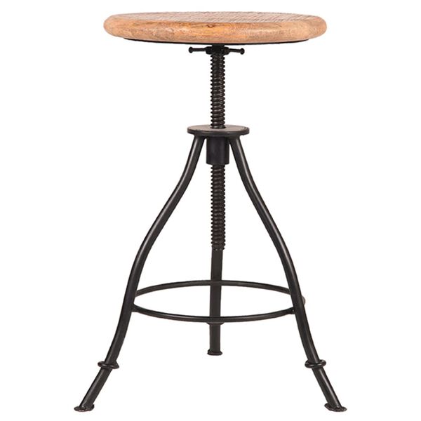 LABEL51 Hocker Jaipur 35x35x46-75 cm Holz/Schwarz