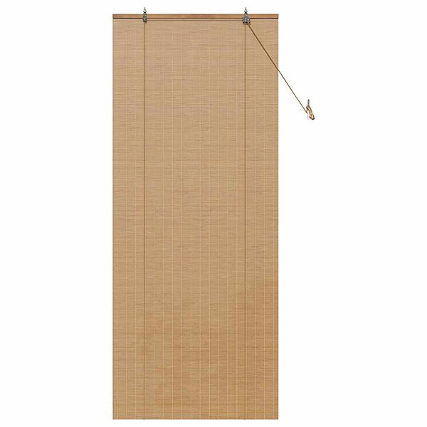 vidaXL Rollo mit Vorhängen Braun 80 x 220 cm Bambus