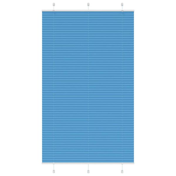 vidaXL Plissee Blau 115x200 cm Stoffbreite 114,4 cm Polyester