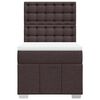 vidaXL Boxspringbett mit Matratze Dunkelbraun 80x200 cm Stoff