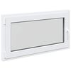 vidaXL Kellerfenster RISOR 110 x 70 cm PVC und Glas Wei&szlig;