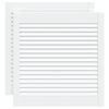 vidaXL Schrankt&uuml;ren Lamellen-Design 2 Stk Wei&szlig; 61,5x59,4 cm Massivholz