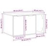 vidaXL Katzenklo Grau Sonoma 60x40x40 cm Holzwerkstoff