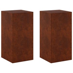 vidaXL Pflanzenst&auml;nder 2 pcs Rostoptik 40 x 40 x 80 cm Wetterfeststahl