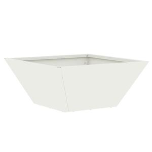 vidaXL Garten-Pflanzgef&auml;&szlig; Wei&szlig; 35 x 35 x 15 cm Kaltgewalzter Stahl
