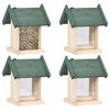 vidaXL Vogelfutterh&auml;user 4 Stk. Tannenholz