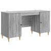 vidaXL Schreibtisch Graues Sonoma 142,5 x 50 x 75 cm Holzwerkstoff