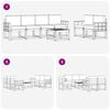 vidaXL Outdoor-Sofagarnitur mit Kissen 7 pcs Nat&uuml;rlich und Hellgrau