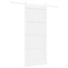 vidaXL Schiebet&uuml;r Wei&szlig; 86 x 198,5 cm Massives Kiefernholz
