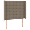 vidaXL Boxspringbett mit Matratze & LED Taupe 80x200 cm Stoff