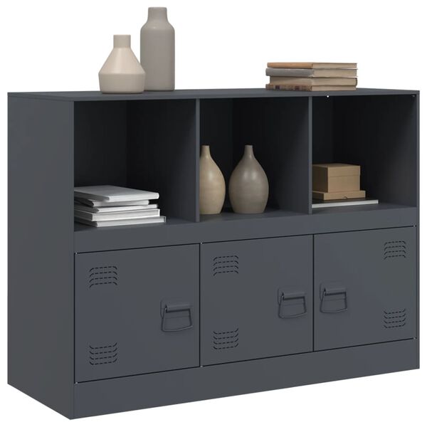 vidaXL Sideboard Anthrazit 99x39x73 cm Stahl