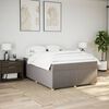 vidaXL Boxspringbett mit Matratze Taupe 160x200 cm Stoff