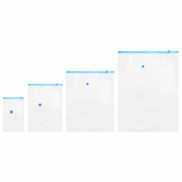 vidaXL Aufbewahrungstaschen 15 pcs Transparent und Blau 130 x 100 cm