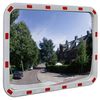vidaXL Verkehrsspiegel Konvex Viereckig 40&times;80 cm mit Reflektoren