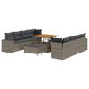 vidaXL Gartensofa-set 11 stk. Grau Poly-Rattan