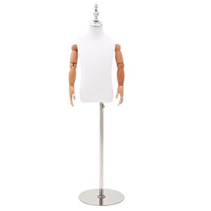 vidaXL Verstellbares 120-150 cm Mannequin mit Basis Unisex PP Wei&szlig;
