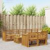 vidaXL Sofagarnituren 9 pcs Natur Massivholz Akazie
