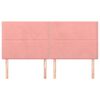 vidaXL Kopfteil Rosa 200 x 5 x 118/128 cm Samt