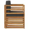 vidaXL Outdoor-Sofagarnitur Massives Akazienholz und Polyester Natur