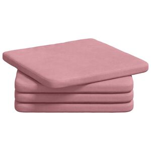 vidaXL Sitzkissen 4 pcs Rosa 40 x 40 x 3 cm Samt
