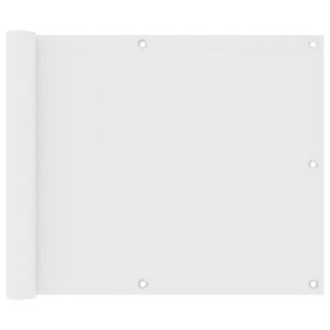 vidaXL Balkon-Sichtschutz Wei&szlig; 75x600 cm Oxford-Gewebe