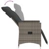 vidaXL 3-tlg. Bistro-Set mit Kissen Grau Poly Rattan