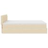 vidaXL Ottoman-Bett mit Matratze Creme 140x190 cm Stoff