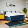 vidaXL Boxspringbett mit Matratze Blau 200x200 cm Stoff