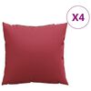 vidaXL Sofakissen 4 Stk. Weinrot 60x60 cm Stoff