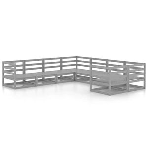 vidaXL 8-tlg. Garten-Lounge-Set Massivholz Kiefer