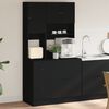 vidaXL K&uuml;chenschrank Schwarz 95x50x180 cm Holzwerkstoff