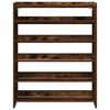 vidaXL Schuhregal Räuchereiche 80x25x100 cm Holzwerkstoff