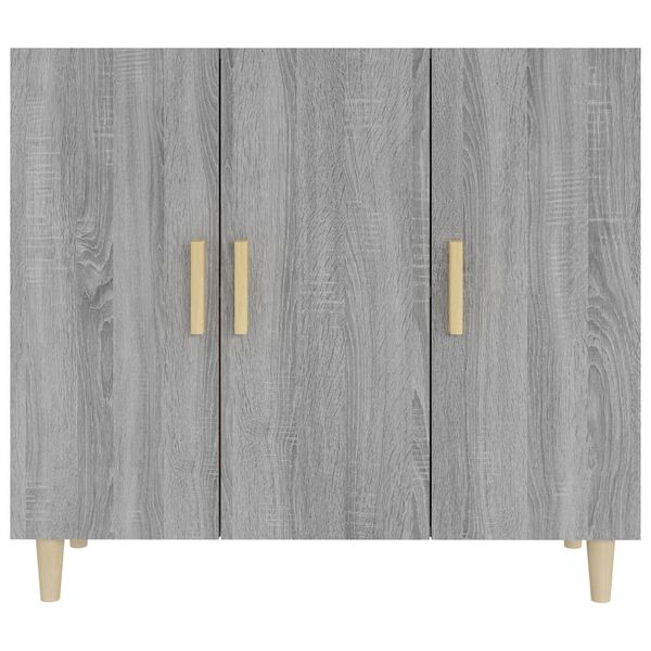 vidaXL Sideboard Grau Sonoma 90x34x80 cm Holzwerkstoff