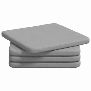 vidaXL Sitzkissen 4 pcs Wolkengrau 40 x 40 x 3 cm Stoff