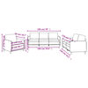 vidaXL 3-tlg. Sofagarnitur mit Kissen Schwarz Stoff