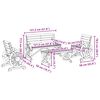 vidaXL 4-tlg. Garten-Lounge-Set Massivholz Tanne