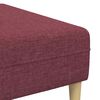 vidaXL Sofa mit Kissen 3 pcs Weinrot Stoff