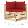 vidaXL 7-tlg. Garten-Lounge-Set mit Kissen Gr&uuml;n Impr&auml;gniertes Holz