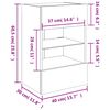vidaXL TV-Wandschrank mit LED-Leuchten Grau Sonoma 40x30x60,5 cm
