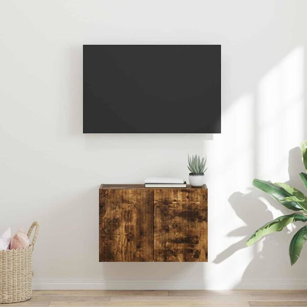 vidaXL TV-Wandschrank Wandmontiert Ger&auml;ucherte Eiche 59,5 x 31 x 40 cm