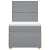 vidaXL Boxspringbett mit Matratze Hellgrau 90x200 cm Stoff
