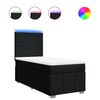 vidaXL Boxspringbett mit Matratze Schwarz 100x200 cm Stoff