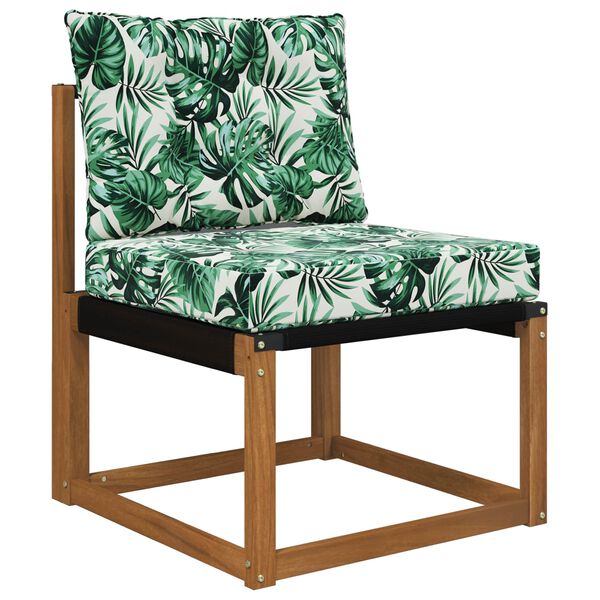 vidaXL Sofakissen f&uuml;r drau&szlig;en 2 pcs Blattmuster Polyester