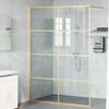 vidaXL Walk-in Duschwand Gold 140 x 195 cm Geh&auml;rtetes Glas