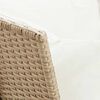 vidaXL 3-tlg. Garten-Sofagarnitur mit Kissen Beige Poly Rattan