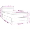 vidaXL Boxspringbett mit Matratze Hellgrau 100x200 cm Stoff
